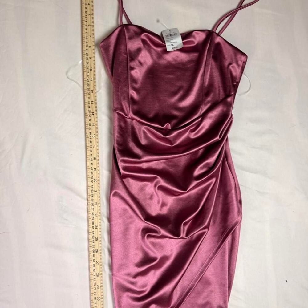 Windsor pink satin mini dress - Picture 4 of 7